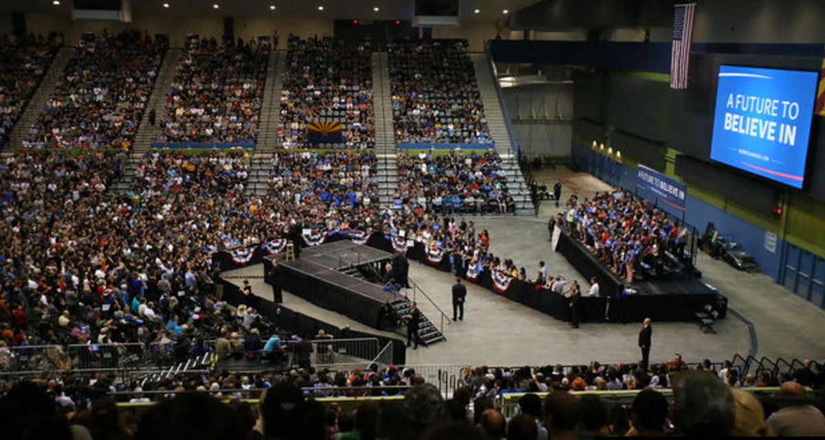 RoseAnnDeMoro's tweet photo. 3 cities: Tucson, Salt Lake City, Idaho Falls. 3 rallies. 25,000 people.

GAME ON.

#StillSanders #FeelTheBern #1u https://t.co/LGxldgqXMi