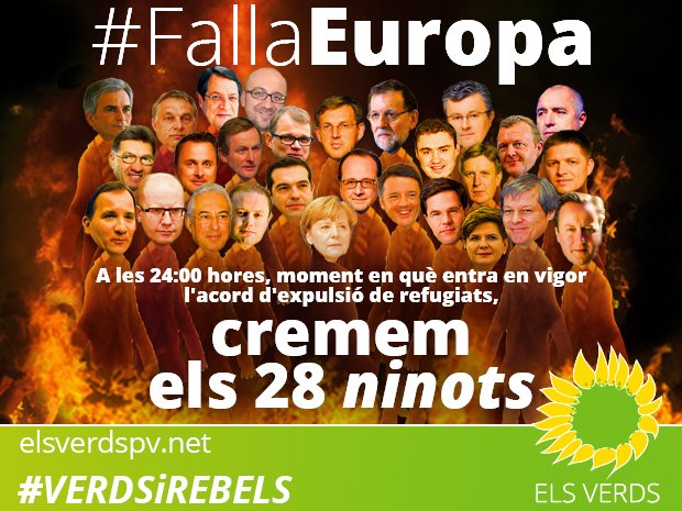 ElsVerdsGandia's tweet photo. Totes i tots a la #Cremà de la #FallaEuropa...
#Fallas #Falles #FallesGandia2016 #FallesGND2016 #FallesPopulars https://t.co/wXbdsLwgqP