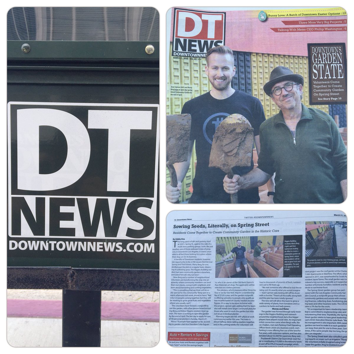 SpringForCoffee's tweet image. Supporting our neighbors and good causes - pick up some @DowntownNews about @SpringStCG #DTLA @happeninginDTLA #dtla