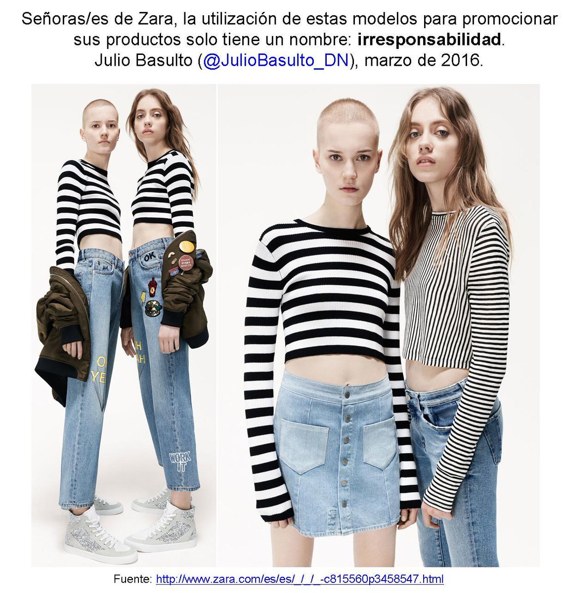 JulioBasulto_DN's tweet photo. ¿Han visto estas modelos de @ZARA, @sanidadgob? (foto)
En mi opinión, es una IRRESPONSABILIDAD.
Gracias x retweet. https://t.co/QQ3Uen4RhE