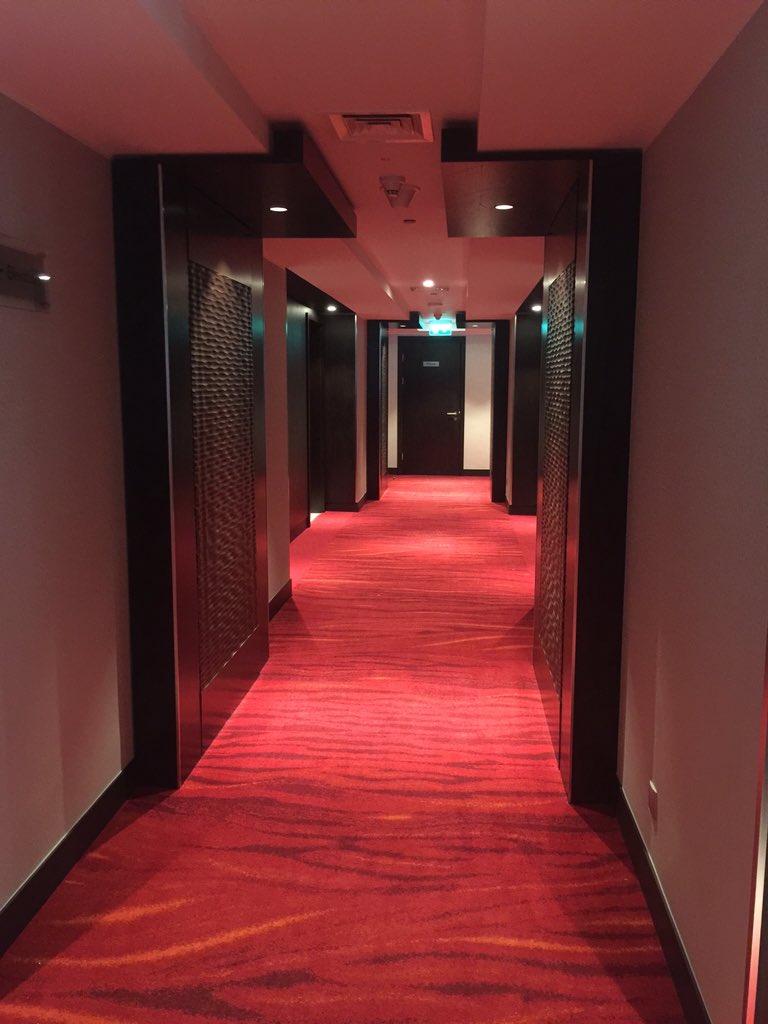 theidealspace's tweet photo. Upper Hill Nairobi has this hallway Blu. #TheIdealSpace https://t.co/9dj9yh25SS