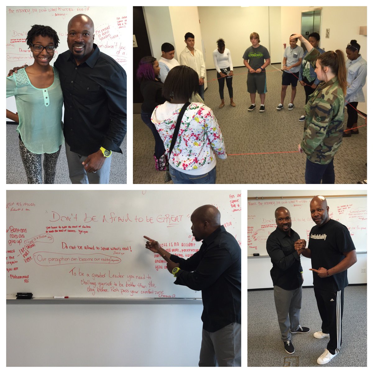 tyrone24's tweet photo. I had a blast today with the monthly leadership session - "Don't Be Afraid To Be Great" #gamechanger #gameplan4life https://t.co/6fJBKxheQk