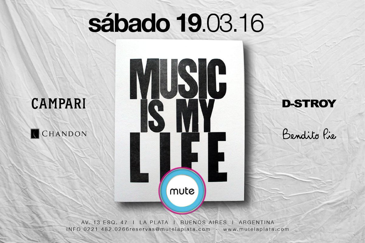 mutelaplata's tweet photo. Llego el día mas esperado de toda la semana!!!
#SabadosdeMute #SeSale https://t.co/MgguaoIWc2