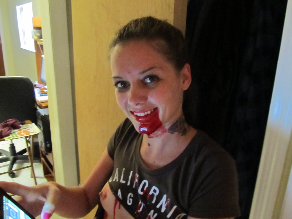 Snaurg's tweet photo. After effects of our horror movie shoot today with awesome girl mpeterssey. We had a blast. https://t.co/9wGzYlhrLo