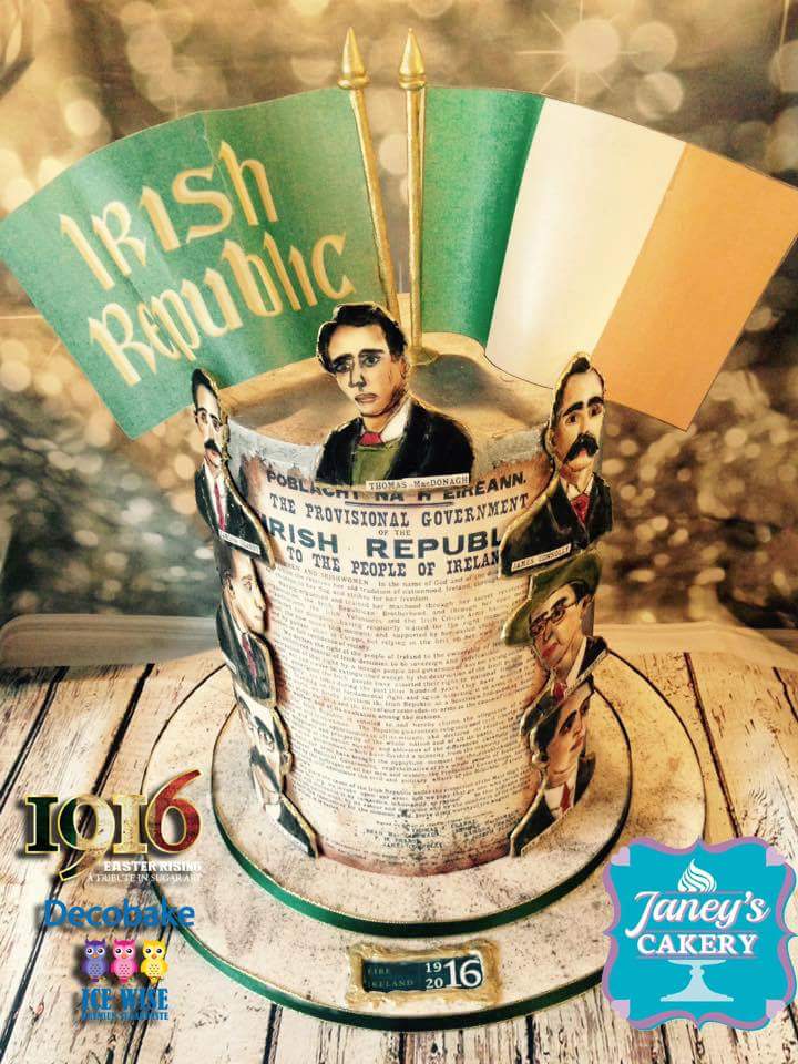 1916cake_collab's tweet photo. Edible Art Exhibition @DecobakeIreland  #1916cakes #1916easterrising #proclamation https://t.co/YVXfSYUPVA