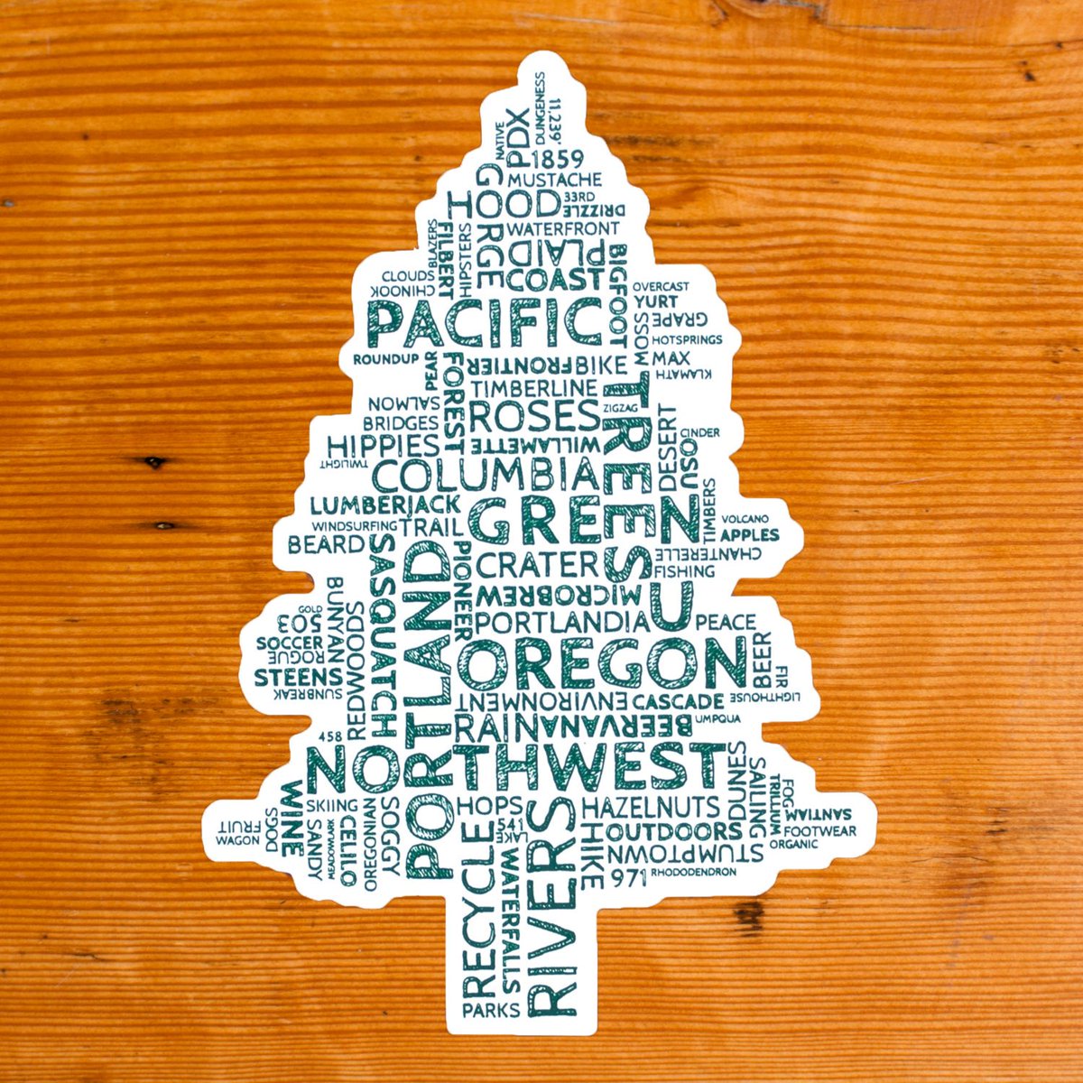 littlebayroot's tweet image. Oregon Word Tree | Sticker etsy.me/1T2oh6n #LittleBayRoot #WordTree