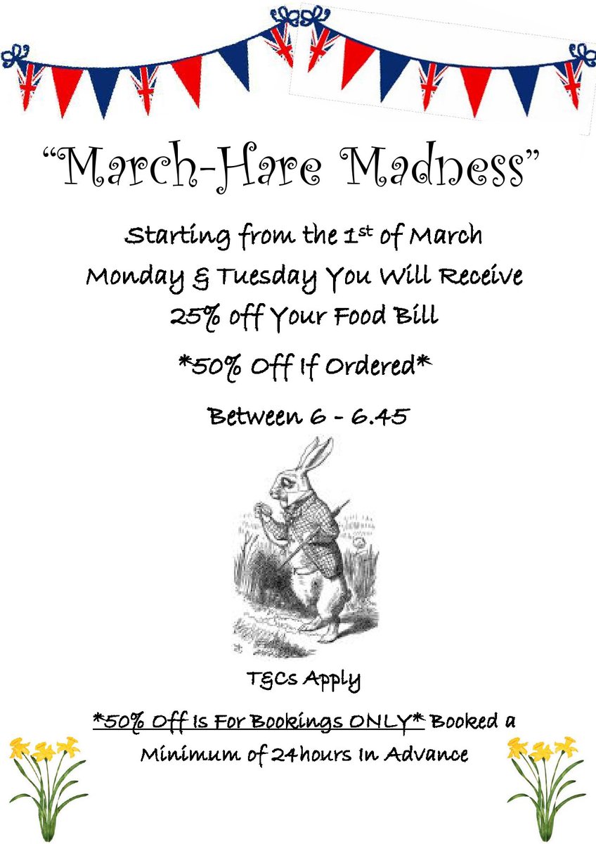 March Hare Madness deal at the Bear #bestinshropshire #homemade #betterthanyourmothermakes #deals  #FoodieFriday