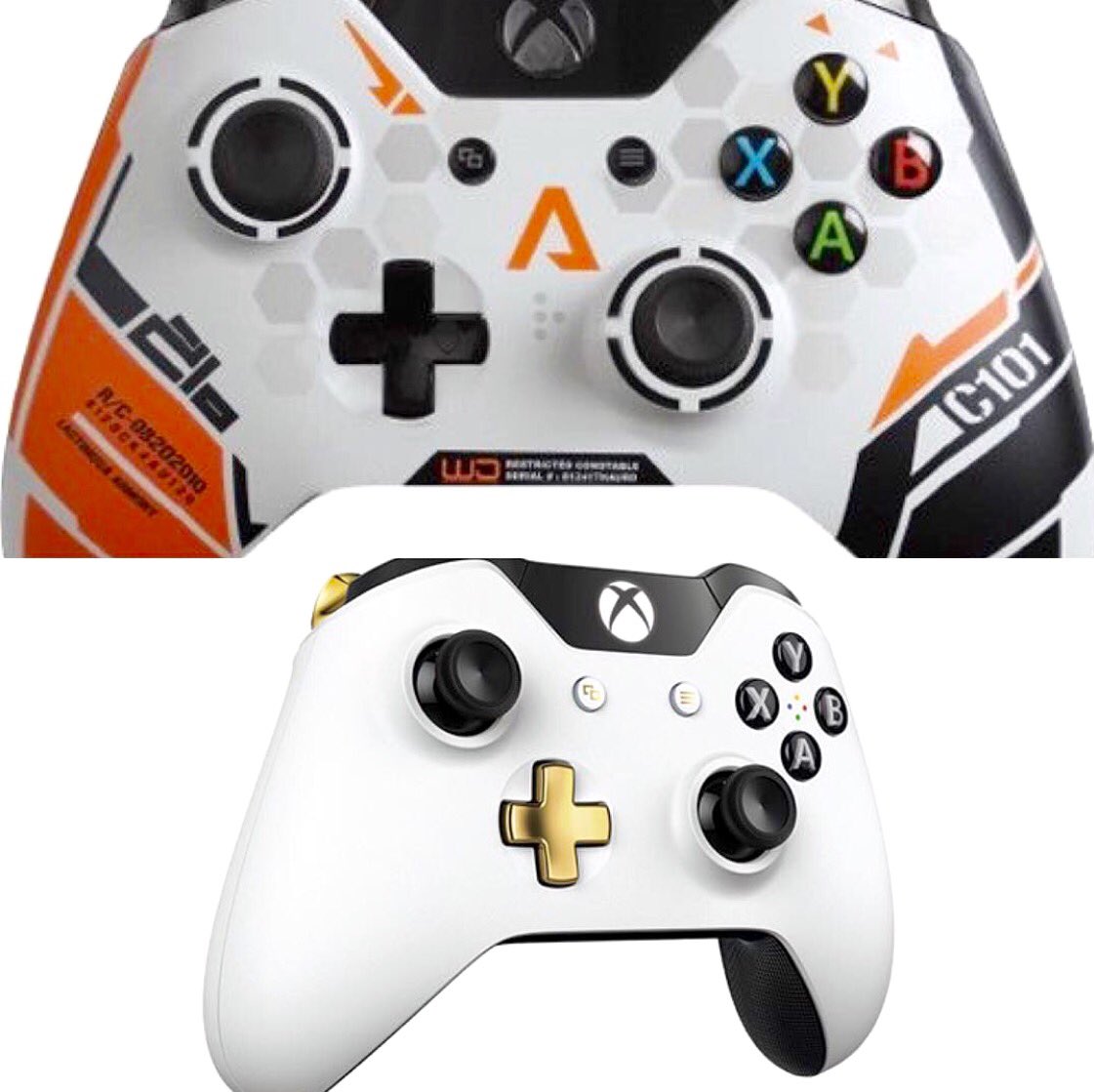 JermaineKing's tweet photo. Bought the #TitanFall #XboxOne controller instead of the #LunarWhite one. @GameStop do u take returns? #ichosewrong https://t.co/zf9ktk8T7Y