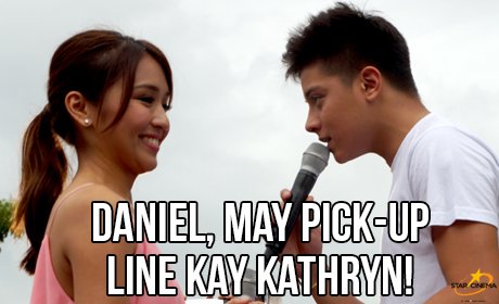 StarCinema's tweet photo. Daniel, may pick-up line kay Kathryn! READ HERE: https://t.co/mySF39Bi6p https://t.co/PWZKv5kDxX