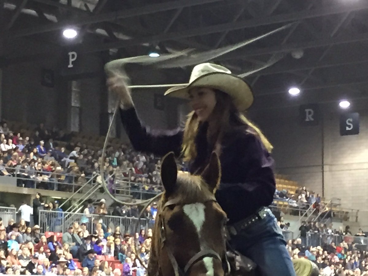 cfredmonton's tweet photo. Toni Pickerell practicing before the Breakaway Roping (and making it look easy). #CCFR16 https://t.co/DlKooB9loo