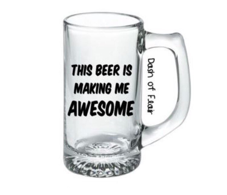 DashofFlair's tweet photo. This #Beer Is Making Me Awesome! https://t.co/YcbgV9dwCZ #etsianstyle #MarchMadness #giftforhim #fratproblems #etsy https://t.co/b7hh1YEgRH