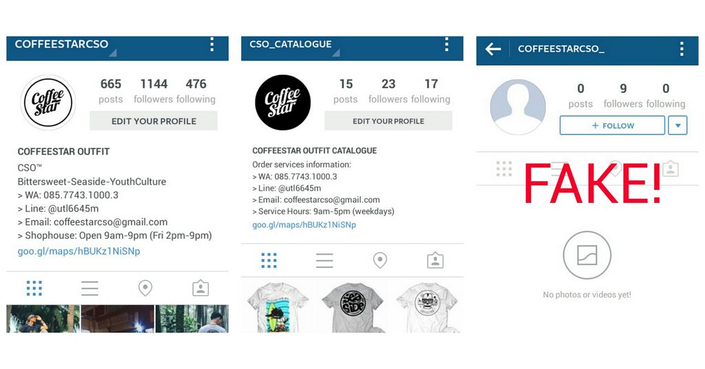 We ONLY hv 2 official account (left &amp; centre) on Instagram. Not the other!
Thanks for all ur support until today :)