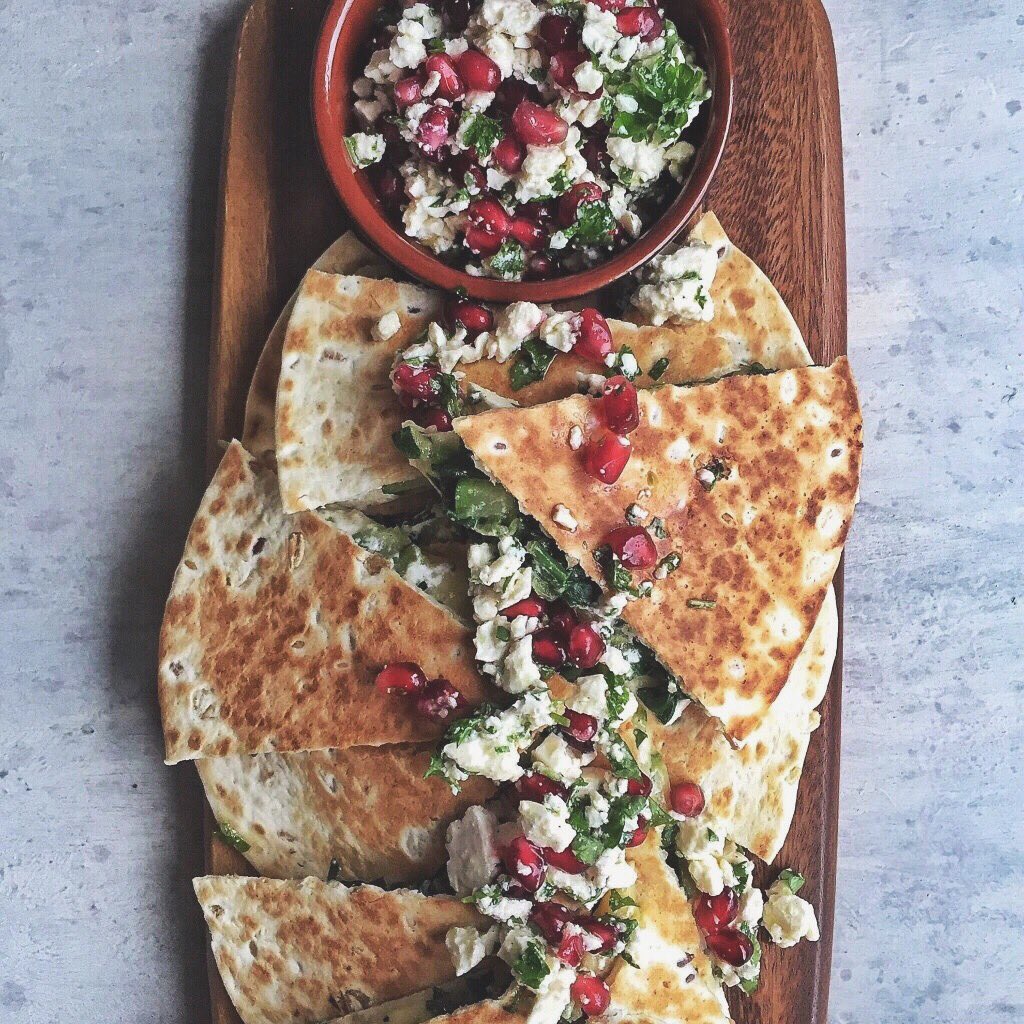 taeyeon and spinach &amp; zucchini quesadillas