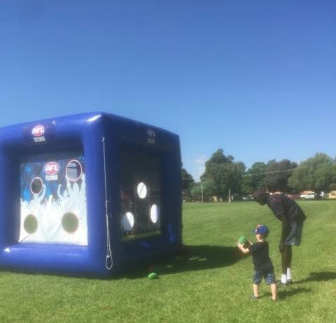 AFL_GM's tweet photo. Come see @HarrisonKailem &amp; @yohanna_tong St Joesphs Cobram for #Moira #HarmonyDay Cube a winner! @AFLdiversity https://t.co/T15nMZBqe6