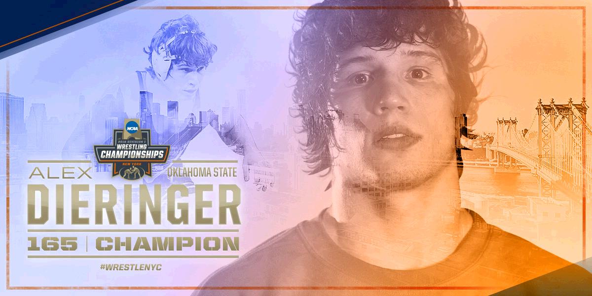 NCAAWrestling's tweet photo. One of the greatest Cowboys of all-time...Alex Dieringer is now a 3X NATIONAL CHAMPION! #WrestleNYC https://t.co/ISlIO2SY6w