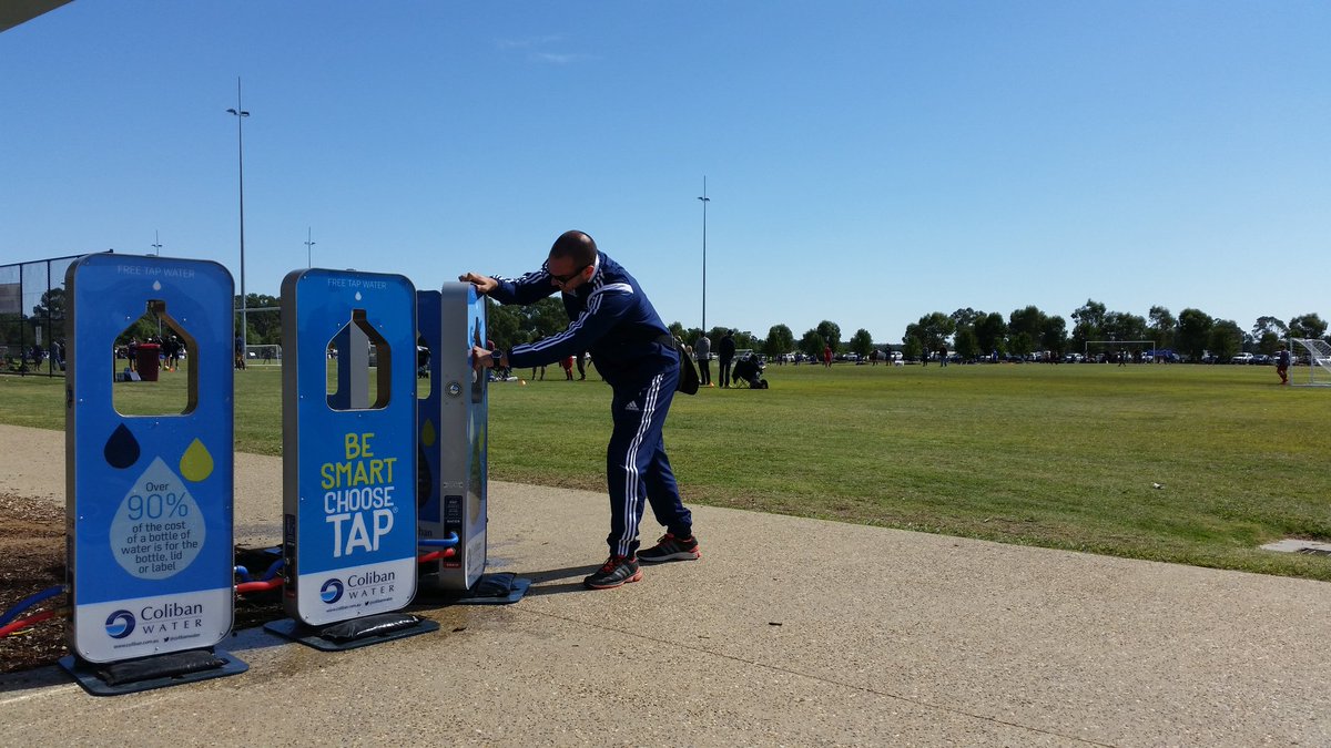 EpsomSoccer's tweet photo. Boys FC weekend
@footballvic staff making great use of @ColibanWater refill stations
@ChooseTap https://t.co/13dXBlq2jR