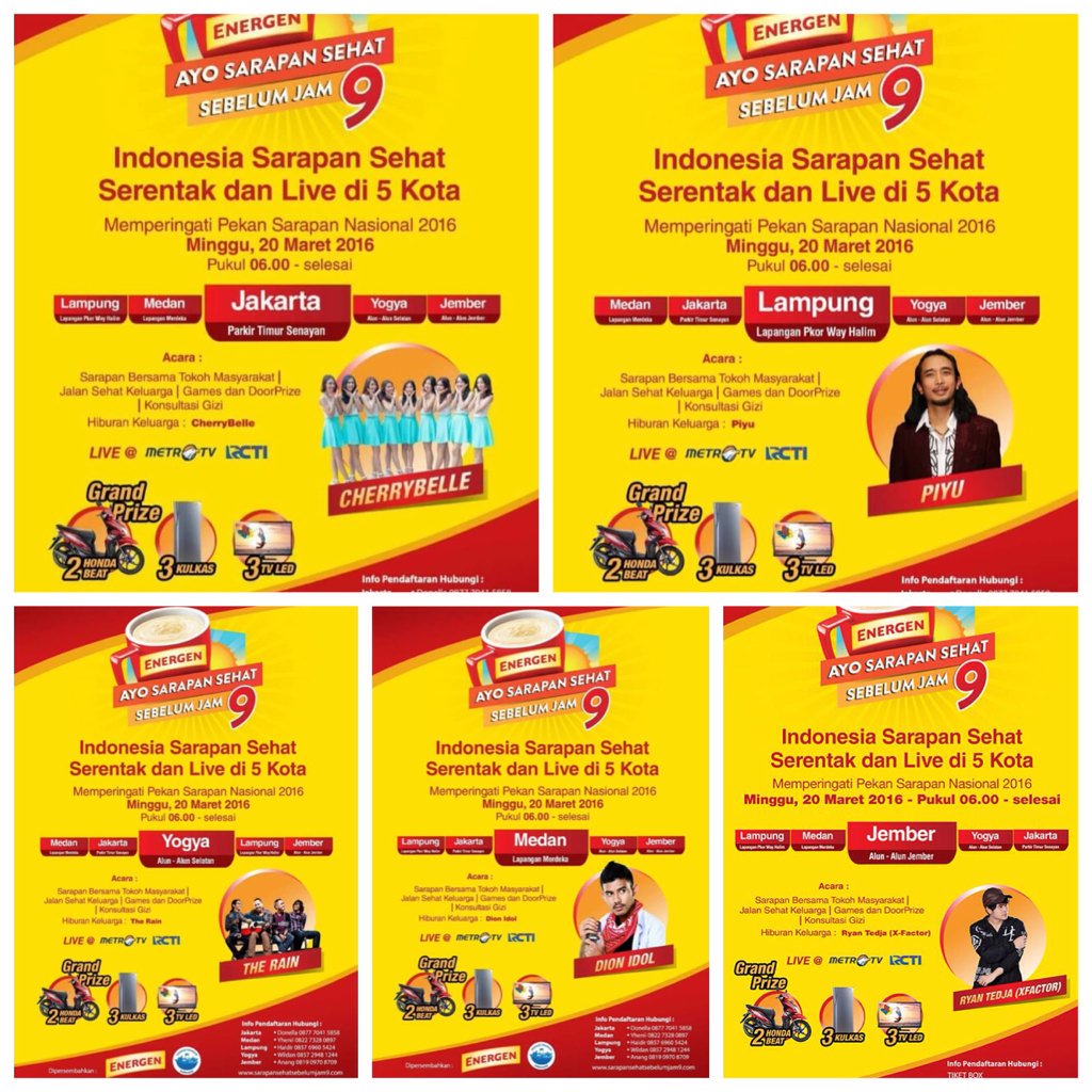 Creativindo mensupport artis nasional di event Energen 5 kota