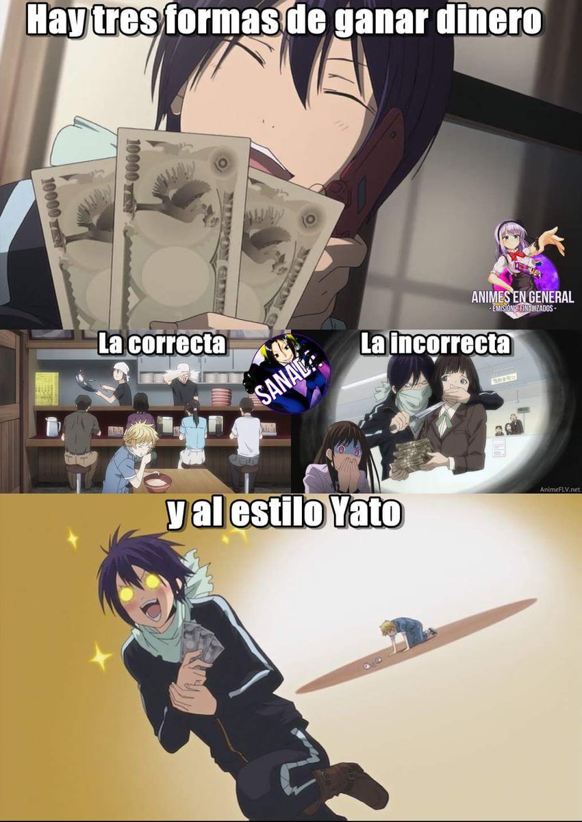 Un_mundo_otaku's tweet photo. Ganar dinero nivel Yato 😂😂 https://t.co/jTEKMkZVaR