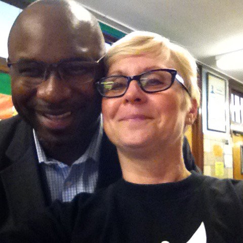BadassTeachersA's tweet photo. BAT exec director @marla_kilfoyle and amazing NY activist @jamaalabowman at #nycore2016 https://t.co/RSzrvJ2qpt