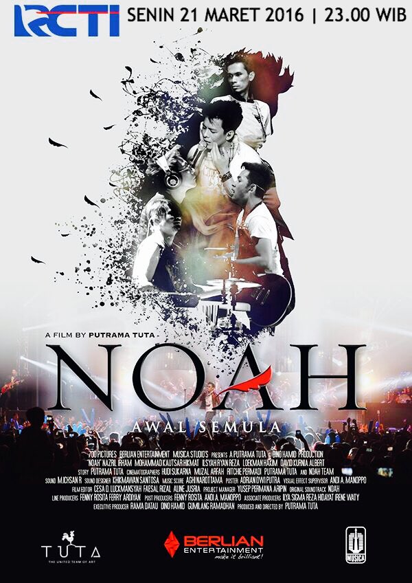 TutaFilms's tweet photo. NOAH Awal Semula Rockumentary
Senin, 21 Maret | 23.00 WIB
@NOAH_ID @MusicaStudios @Berlian_ENT @OfficialRCTI https://t.co/nxYSw93mM7