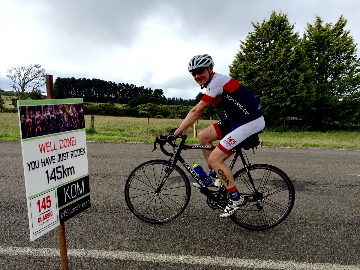 Riders now crossing the line <a href="/145Classic/">145Classic</a> well done #kom competitors it was a brutal climb! #145classic #teamcar