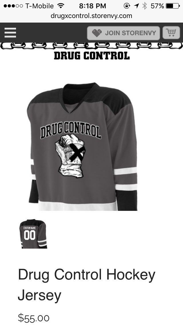 So if you didn't know, a couple of us play hockey. We wanted jerseys. You want one? tinyurl.com/dxcjerseys
