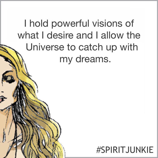 leilanigibson's tweet photo. "I hold powerful visions of what I desire and I allow the universe to catch up with my dreams." #spiritjunkie https://t.co/iIMXPcZ4U6