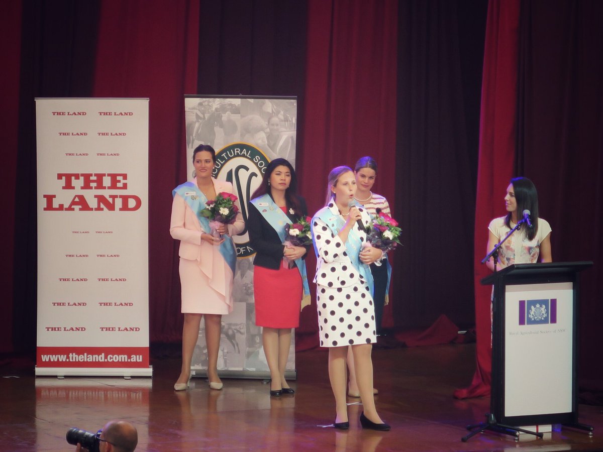 <a href="/thelandnews/">The Land</a> #SydneyRoyal Showgirl is underway <a href="/eastershow/">The Sydney Royal Easter Show</a> 
Who will take out the 2016 title? 
#RASNSW #womeninag