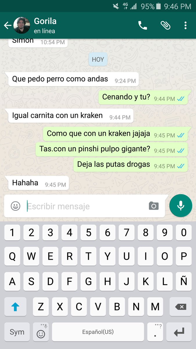 ALKAPONE's tweet photo. Ven porque no se puede entablar una conversación con @GorilaNerdy ta todo pinshi marihuano todo el dia. https://t.co/P5rOp9q3AG