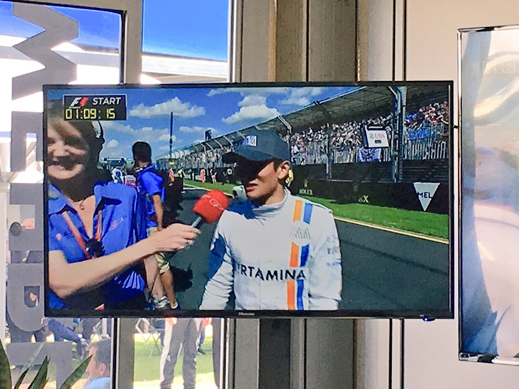 ManorRacing's tweet photo. Bit of a local hero is our @RHaryantoracing. He's not far from home here. https://t.co/OZwPhlrEP3