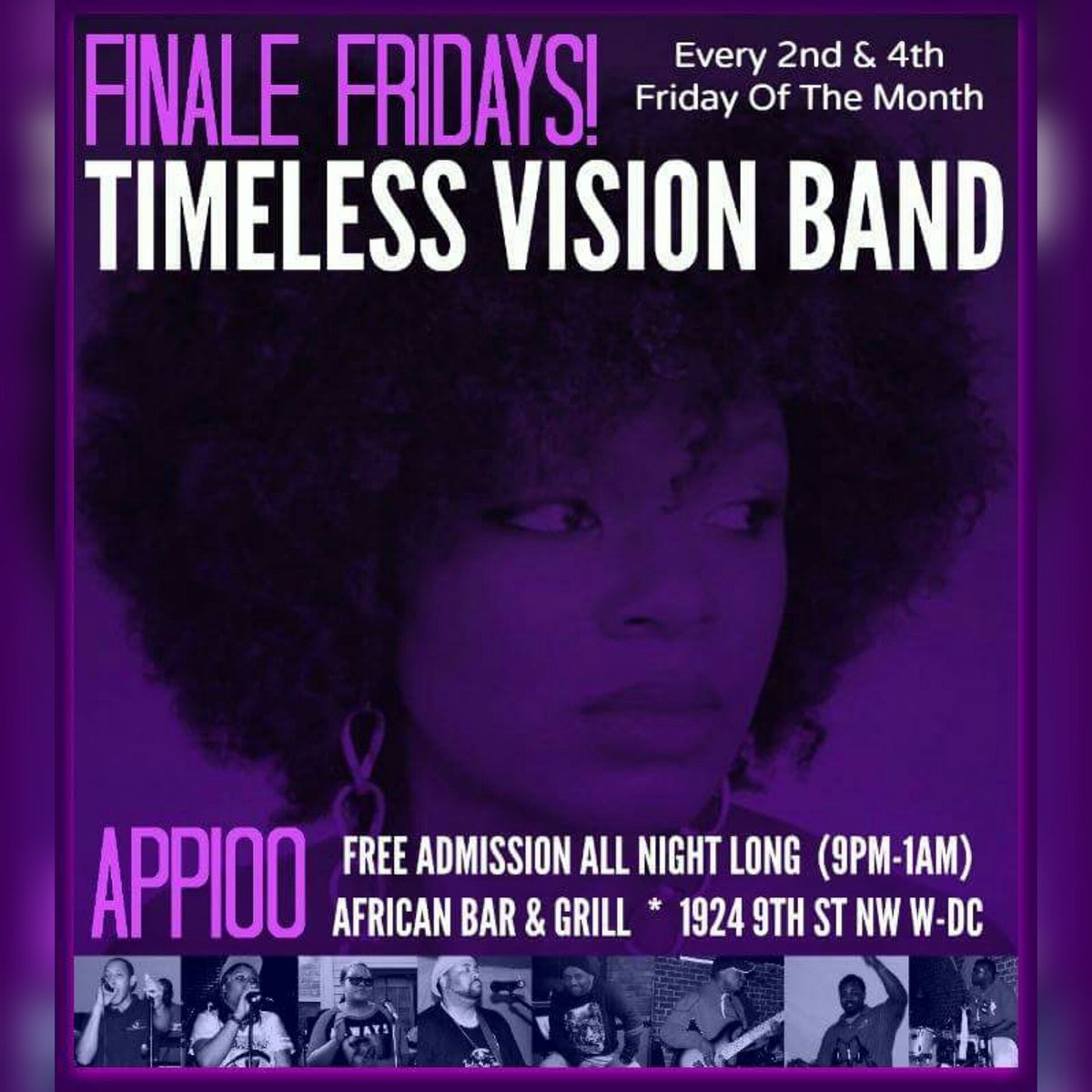 Timeless_Vision's tweet photo. #timlessvisionband #ariesseason #appioo #aboutfridaynight #dmv #ladiesnightout #ustreet #liveband #livemusic https://t.co/MqGJrC0LNG