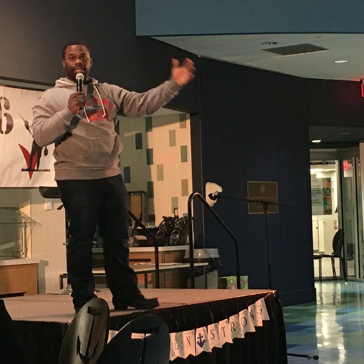 MillikenStrong's tweet photo. Way to crush it on stage tonight @coreyrodrigues!! Thanks for your support tonight!  #HonorGlenn https://t.co/stzEMzapUw