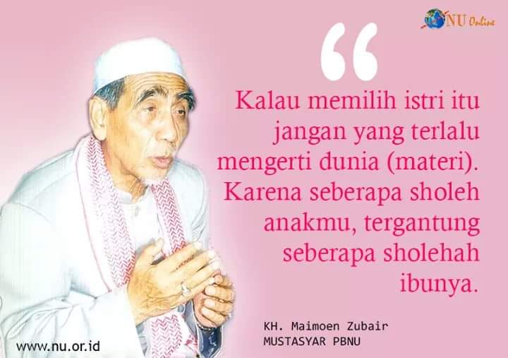 nu_online's tweet photo. Mbah Maimun: Kalau memilih istri itu jangan yg terlalu mengerti dunia. https://t.co/34XwEAjMDj