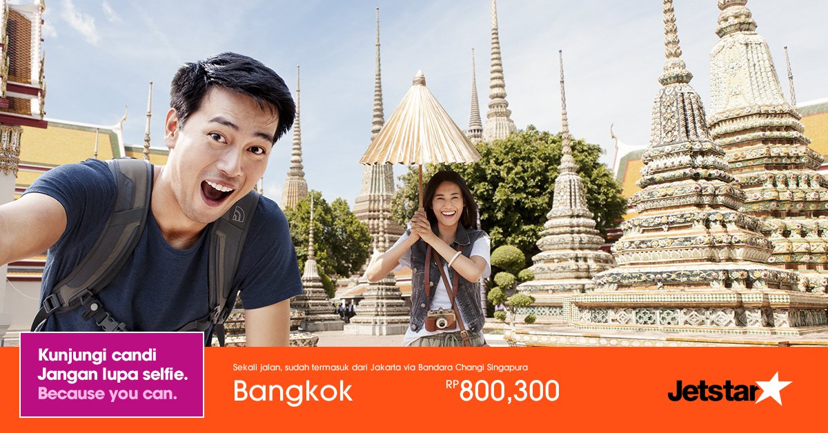 Jetstar_Asia's tweet photo. Mau selfie dengan kuil yang cantik? Ikutan #NumpangBeken
#JetstarAsia https://t.co/KrRvmQvOAz Because you can https://t.co/OjrJlOYMPo