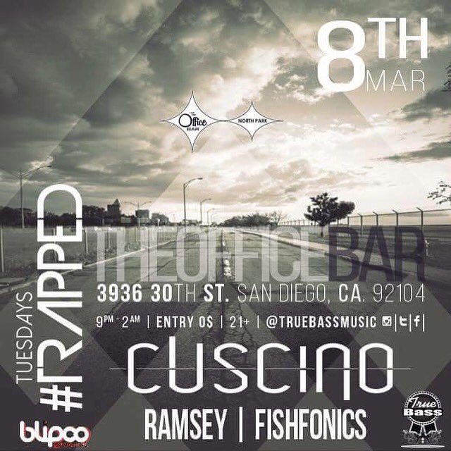 CUSCINO's tweet image. Yo #SD, 2mrw nite - @TheOfficeBarSD in #NorthPark - I'll be dropping that #FutureTrap w/  @djramsey &amp;amp; @DJFishFonics