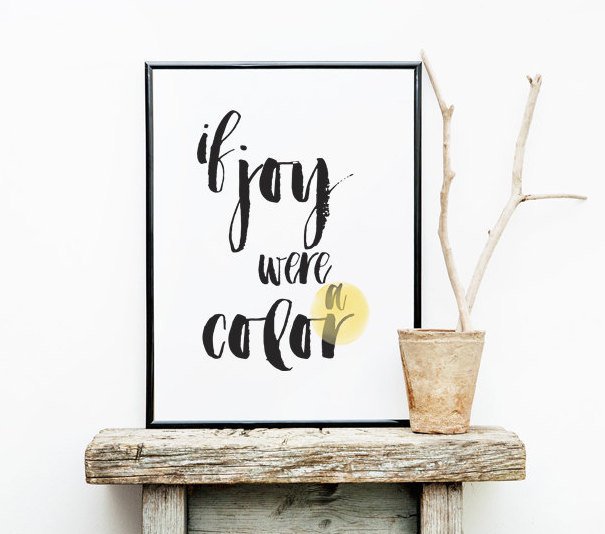 PaperRelish's tweet image. Scandinavian Design Poster, Printable Word Art, If Joy Were a Colo… etsy.me/1LxQgI2 #Etsy #AbstractPrintable