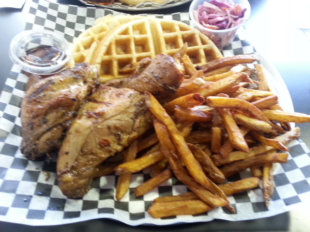 Gotta say, jerk #chicken and #waffles at <a href="/ChicksOttawa/">#PickUpChicks</a> was #delicious and good value. Try it if you're in #Orleans
