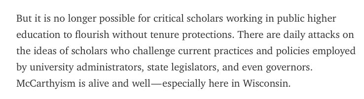 phylogenomics's tweet photo. A really important read: “On (Wisconsin)” by @saragoldrickrab https://t.co/RDmu9yv5i5 on tenure, Wisconsin &amp; more https://t.co/KwkLRa1TvY