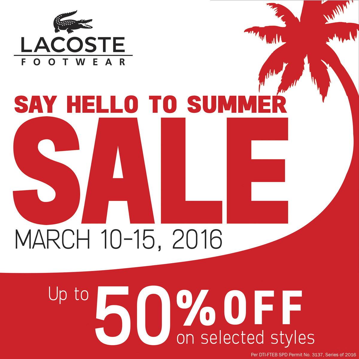 lacoste 50 off sale