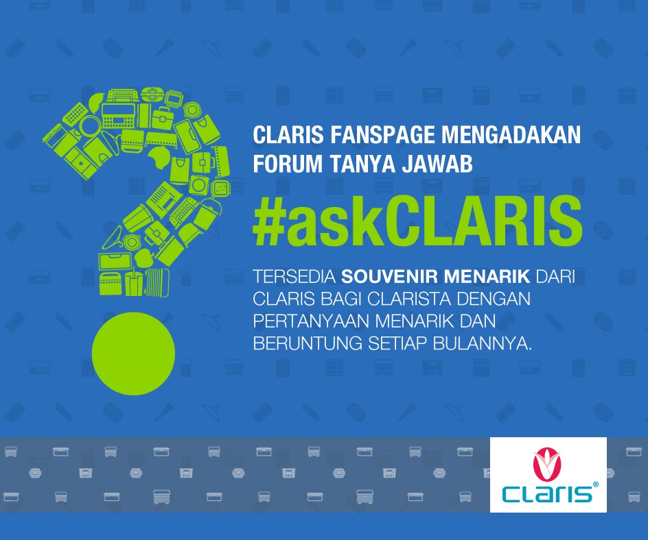 ClarisHome's tweet photo. Claris Indonesia mau bagi-bagi produk secara gratis, mau? Yuk ajukan pertanyaanmu #askCLARIS https://t.co/BeQ91HctYx