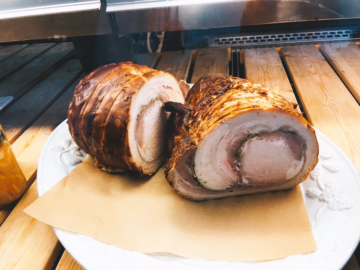 No burger <a href="/HitchcockDeli/">Hitchcock Deli</a> but the porchette is fabulous!