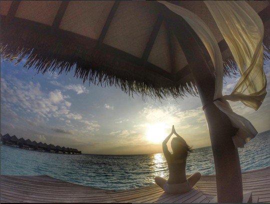 Practice yoga in the best setting possible. Our guest <a href="/Rfortunata/">Regina Fortunata</a> shows you what awaits you at #TajExotica