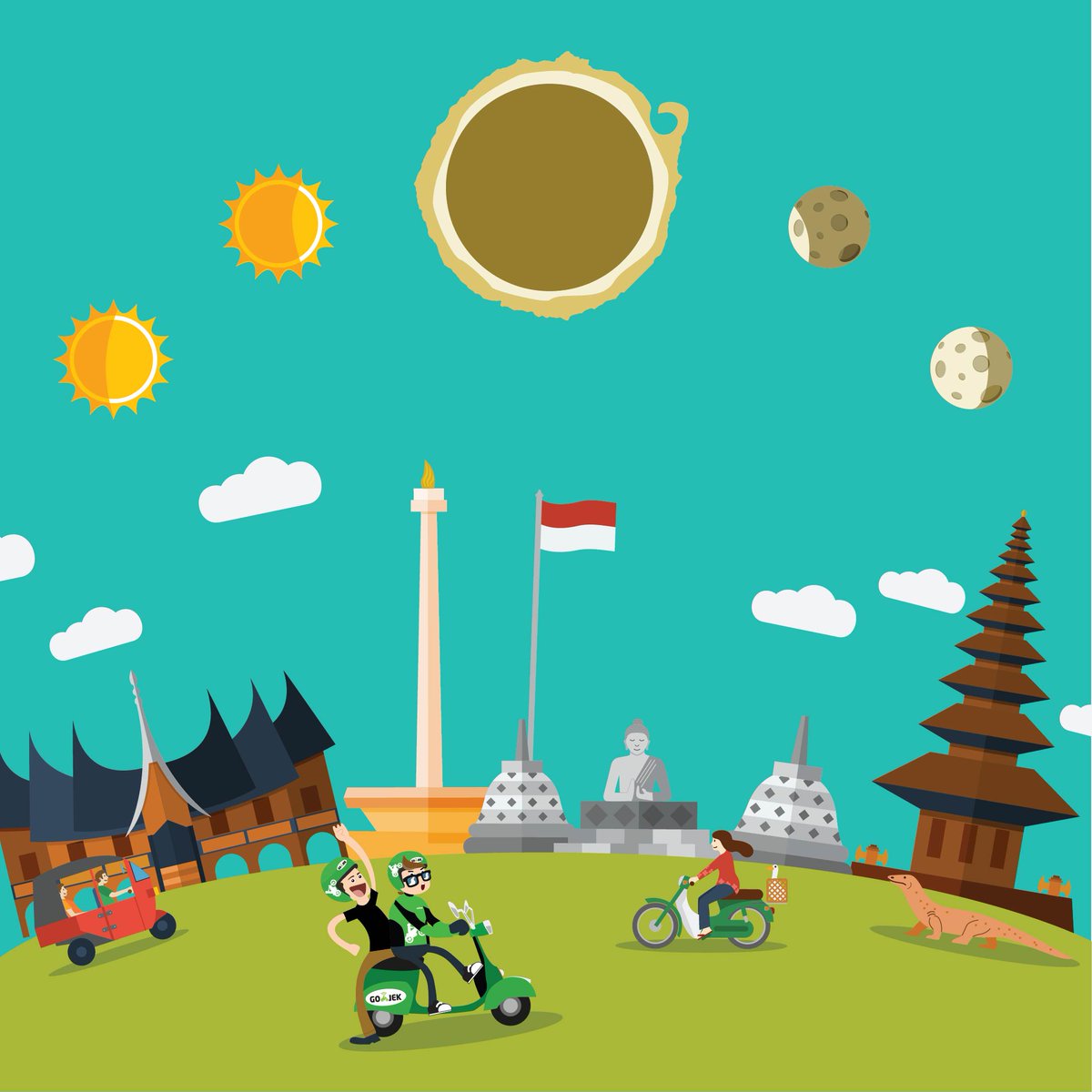 gojekindonesia's tweet photo. Pastikan untuk bangun pagi untuk menyaksikan gerhana matahari total, besok 9/3/2016.

Info: https://t.co/HUArHNlVH9 https://t.co/LeVtTyJyMU