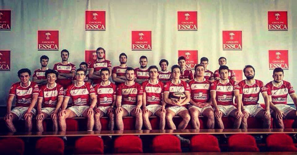 EMCUP_2016's tweet photo. 🏉🏉 Première équipe à se présenter : ESSCA !  Comme ils disent "on va casser des culs" Ca promet !! #rugby #Caen 🏉🏉 https://t.co/8EG6n4krxf