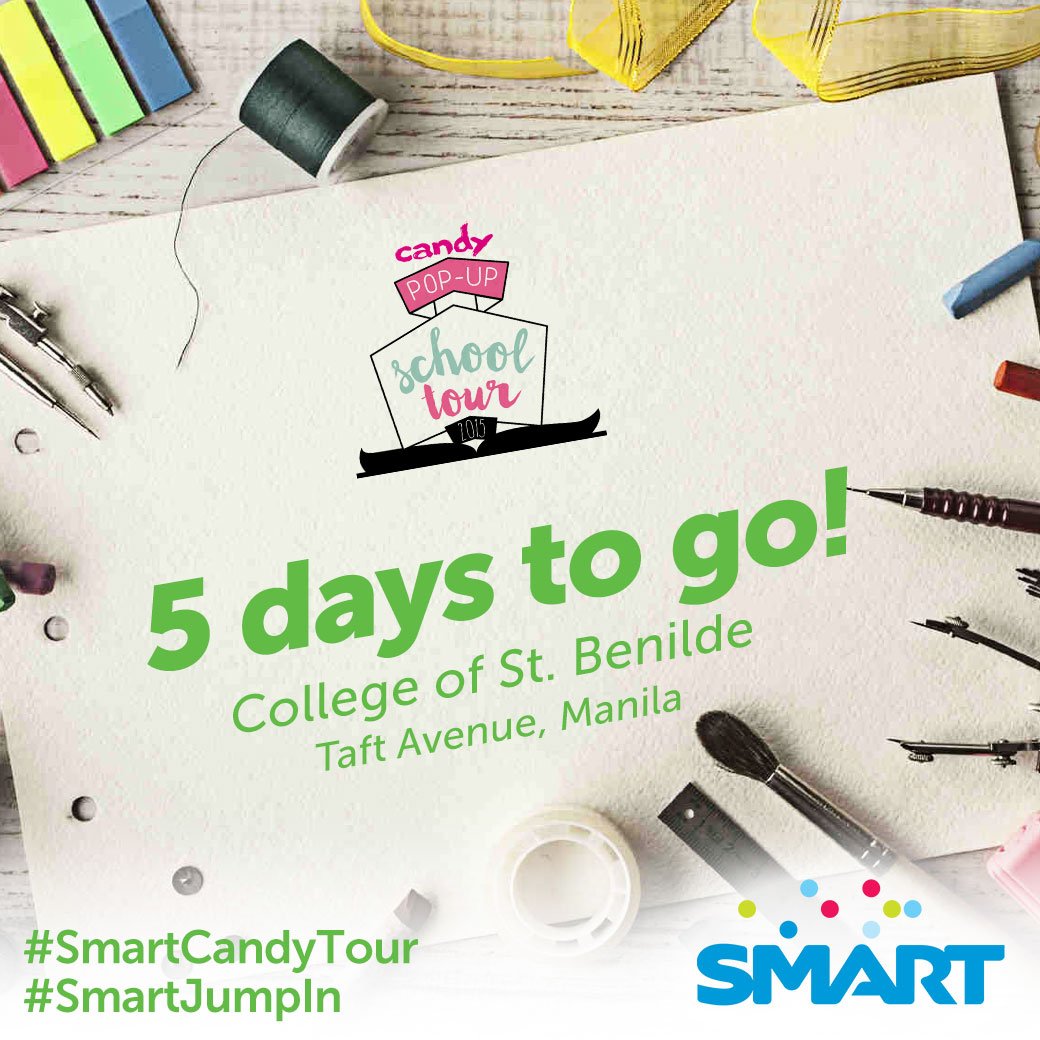 candymagdotcom's tweet photo. Watch for the #SmartCandyTour! It's headed for @BenildeNews. :) #SmartJumpIn https://t.co/f1CKdoD6qM