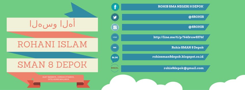8ROHIS's tweet photo. Assalamu'alaikum ikhwah fillah , berikut sosmed ROHANI ISLAM SMAN 8 DEPOK di follow dan like ya teman :) https://t.co/BfYDDzrTka