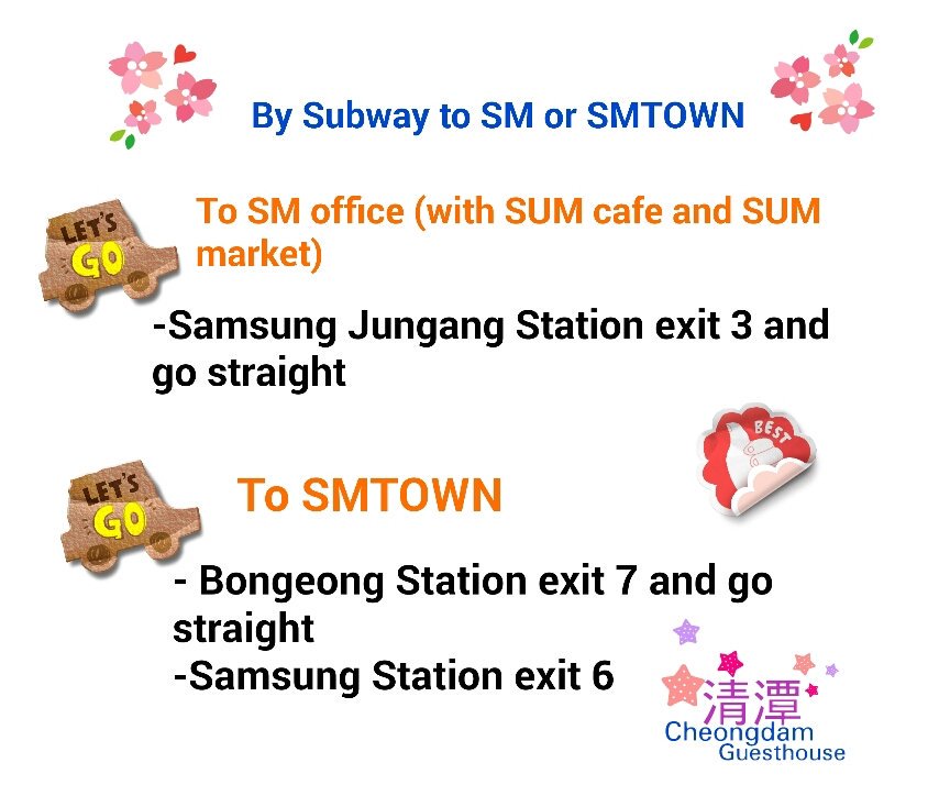chongdamdong124's tweet photo. #Cheongdam #SM new office was opened~ if u want to visit all #SUM_Cafe #SUM_Market #SMTWON at once, read below ~ 💚 https://t.co/XP5UJ2DGug