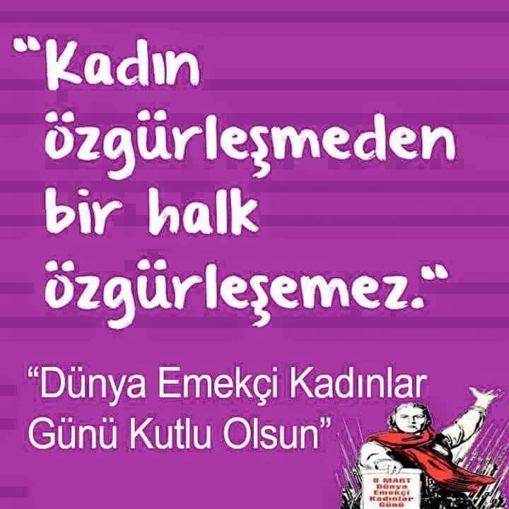 seroerim's tweet photo. 8 Mart Dünya Emekçi Kadınlar Gunu'müz kutlu olsun Abd. Bu Mucadeleyi başlatan kadinlarimizi sevgiyle aniyorum . https://t.co/tWaoh3osrR