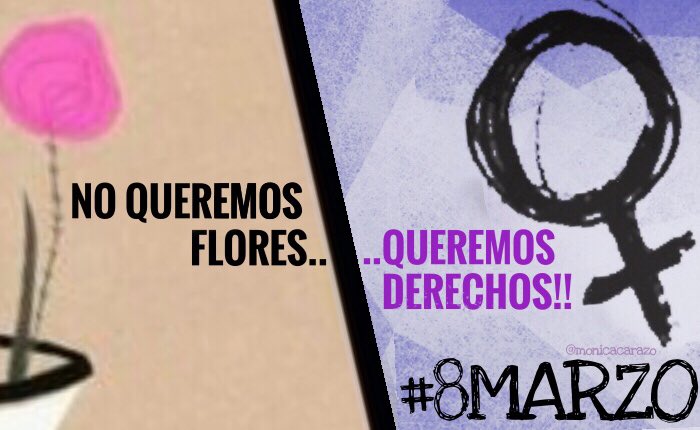 monicacarazo's tweet photo. #8MARZO

No queremos flores...
      ...QUEREMOS DERECHOS!!!

#FelizDiaDeLaMujer a todAs !! https://t.co/pxO6HNKXPh