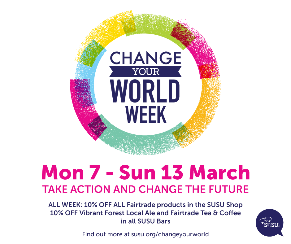 Union_Soton's tweet photo. Sustainability and Your Degree,Development Goals+Tech Information and Fayre, Concourse 11-2pm #ChangeYourWorldWeek https://t.co/iktV83yeoD